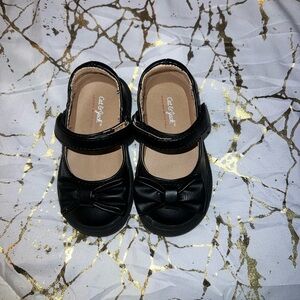 Cat & Jack Black Dress Shoes with Bow